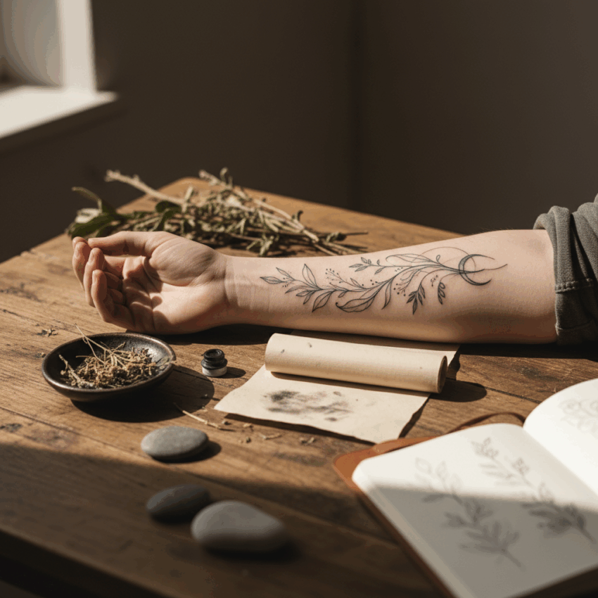 Delicate kunst in inkt